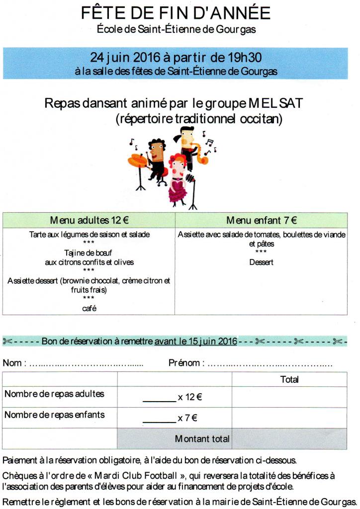 Fête école de St Etienne 24 juin 2016