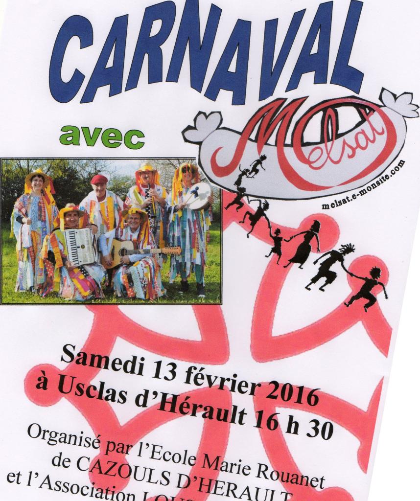 Carnaval Ecole Cazouls d'Hérault 13 février 2016
