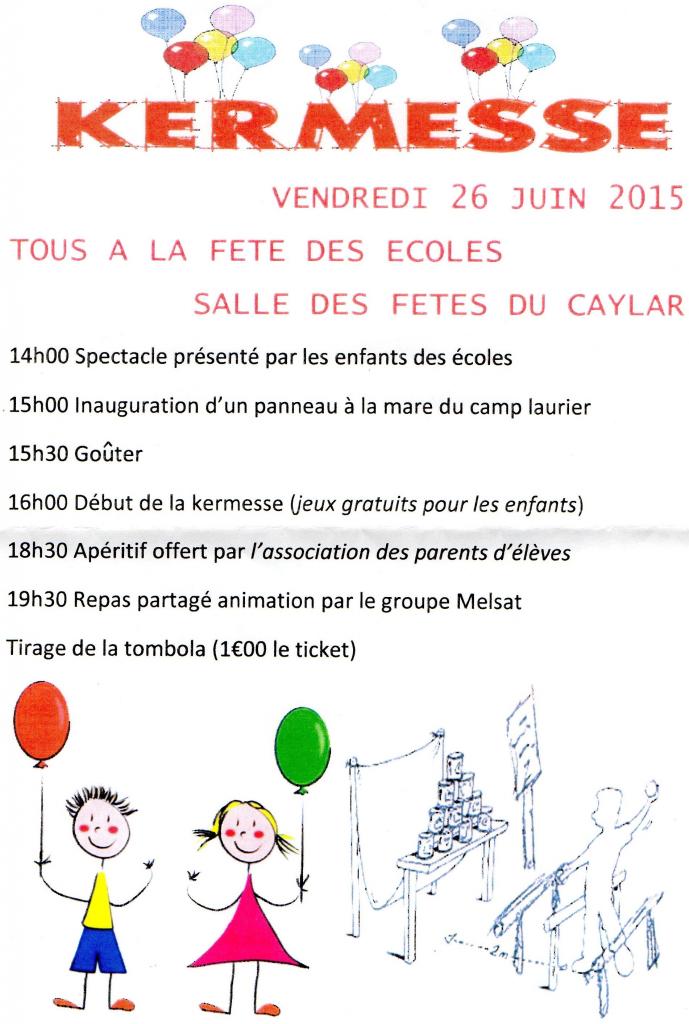 Fête école du Caylar-Les Rives 26 juin 2015